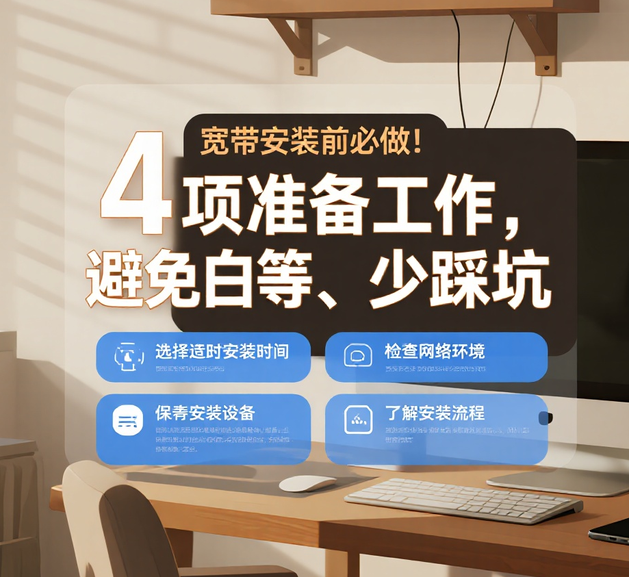 中牟宽带安装前必做！4 项准备工作，避免白等、少踩坑